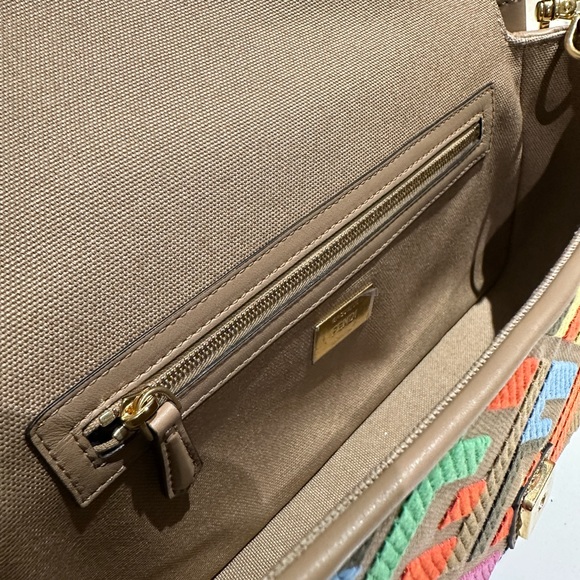 Multicolor Fendi Baguette FF Canvas Bag - Picture 11 of 15